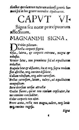 Capvt VI. Signa seu notæ præcipuorum affectuum.