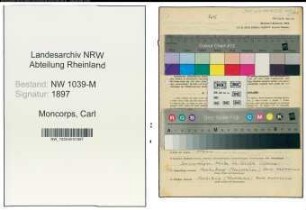 Entnazifizierung Carl Moncorps , geb. 03.07.1896 (Klinikleiter)