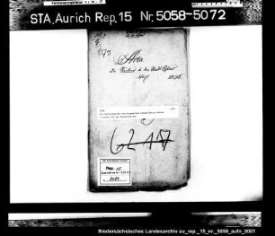 Die Befreiung des Seilergesellen Johann Anton Hansen in Esens von der Wanderpflicht