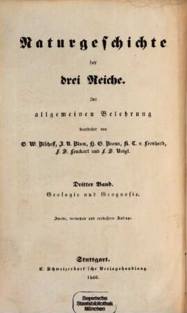 Lehrbuch der Geognosie und Geologie
