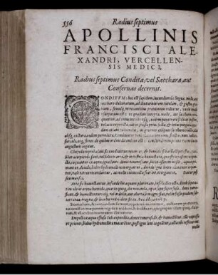 Radius septimus Condita, vel Sacchara, aut Conseruas decernit.