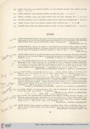 Zinn (Nr. 505-578)