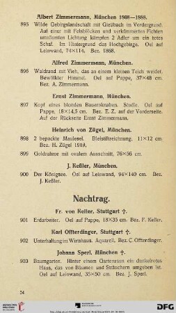 Nachtrag (Nr. 901-903)