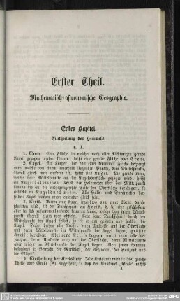 Erstes Kapitel. Eintheilung des Himmels