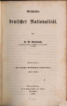 Geschichte deutscher Nationalität, 3,2