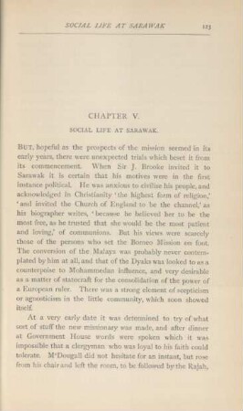 Chapter V. Social life at Sarawak