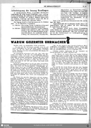 Warum gelernter Uhrmacher?