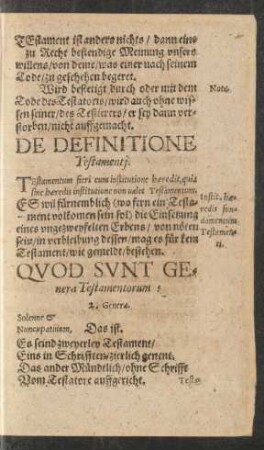 Quod Sunt Genera Testamentorum?