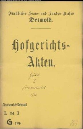 Gödde, Witwe in Lipperode gegen Henrich Brunnwinckel und Amtmann Knochenhauer - Schuldforderung