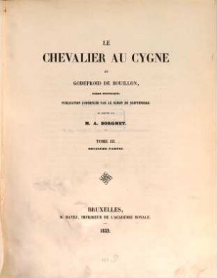Le chevalier au Cygne et Godefroid de Bouillon, poëme historique, 3,2