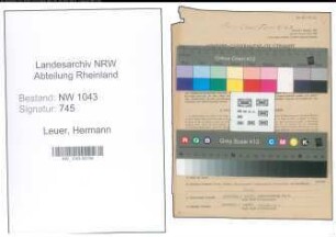 Entnazifizierung Hermann Leuer , geb. 12.10.1903 (Kaufmann)