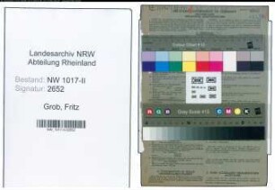 Entnazifizierung Fritz Grob , geb. 24.07.1902 (Gewerbeoberlehrer)