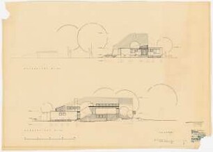 Haus und Garten Paul Neuerburg, Köln-Marienburg: Ostansicht Nordansicht 1:100