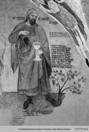 Noah mit Weinrebe - Dekoration der Südwand und der südlichen Gewölbezwickel