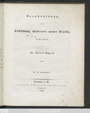 [Hauptbd.]: Mit 3 Steindrucktafeln
