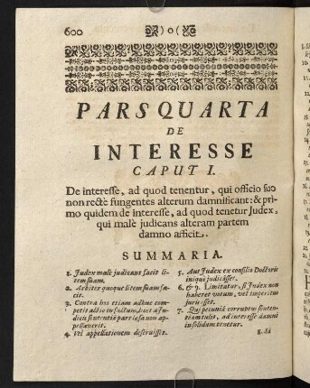 600-607, Caput I. De interesse, ad quod tenentur, qui officio suo non recte fungentes alterum damnificant...