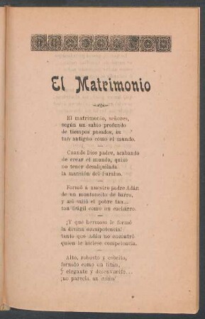 El matrimonio