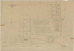 Gsaenger, Gustav; Augsburg - Pfersee (Bayern); Ev. St. Pauls Kirche - Ausführungsplan (Grundriss EG)