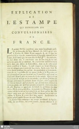 Explication De L'estampe Qui Represente Les Convulsionaires De France