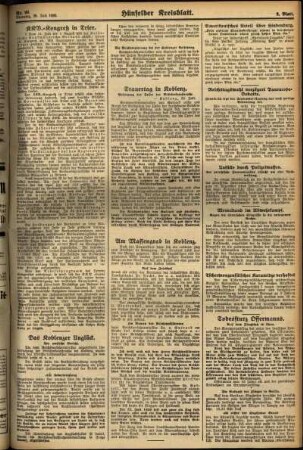 Zweite Ausgabe vom Dienstag, den 29. Juli 1930.
