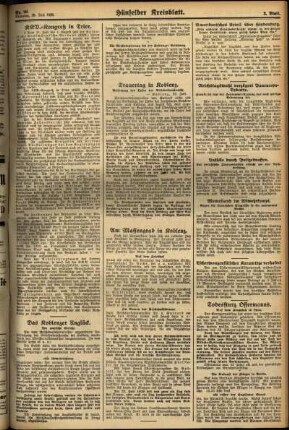 Zweite Ausgabe vom Dienstag, den 29. Juli 1930.