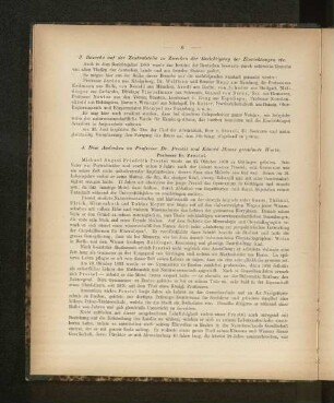4. Dem Andenken an Professor Dr. Prestel und Edward Mewes gewidmete Worte.