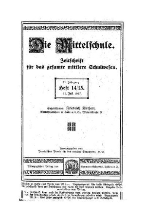 14/15: Heft 14/15