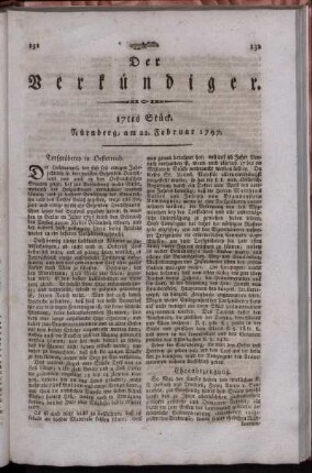 17tes Stück. Nürnberg, am 22. Februar 1797