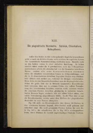 XIII. Die plagiedrische Hemiedrie. Salmiak, Chlorkalium, Rotkupfererz.