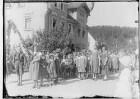 Erntedankfest in Sigmaringen 1933; Mädchengruppe in der Leopoldstraße