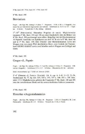 4° Ms. theol. 190 - 199