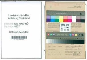 Entnazifizierung Mathilde Schlupp , geb. 12.05.1903 ()