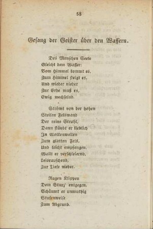 Gesang der Geister über den Wassern.