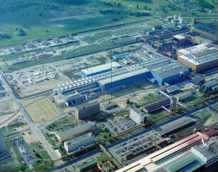 Hüttenwerk "EKO Stahl" in Eisenhüttenstadt : Blickrichtung Nordwesten