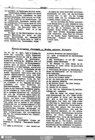 Konziliarer Prozeß - Ende einer Etappe