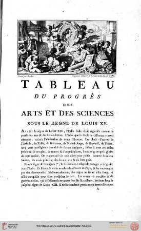 Tableau du progrès des arts et des sciences...