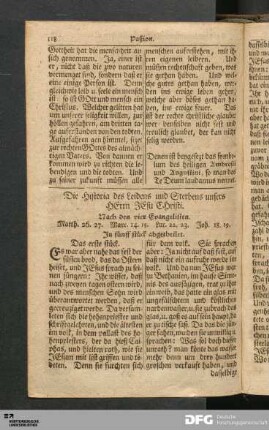 Die Historia des Leidens und Sterbens unsers HErrn JEsu CHristi.