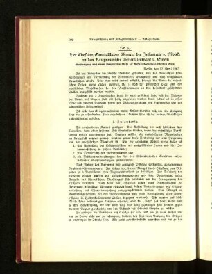 Nr. 33. Der Chef des Generalstabes General der Infanterie v. Moltke an den Kriegsminister Generalleutnant v. Einem
