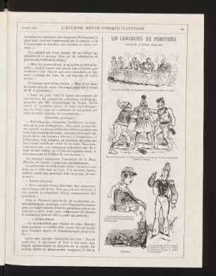 Un concours de pompiers. Croquis d'après nature