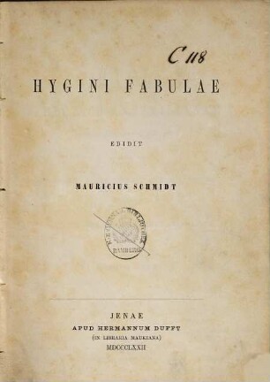 Hygini Fabulae
