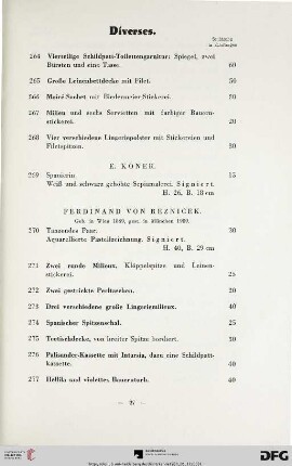 Diverses (Nr. 264-302)