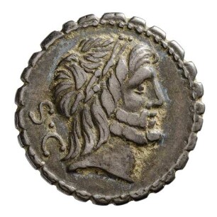 Münze, Denar (serratus), 83 - 82 v. Chr.