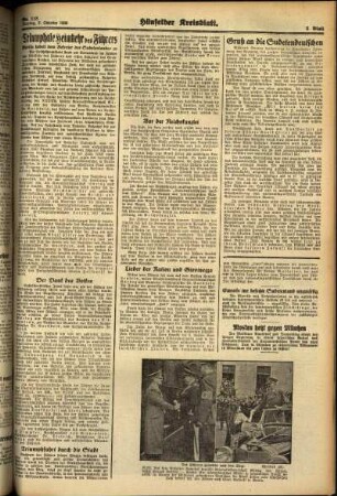 Zweite Ausgabe vom Montag, den 03. Oktober 1938.