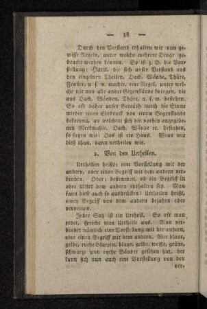 2. Von den Urtheilen.
