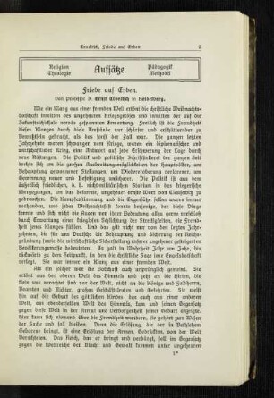 Friede auf Erden