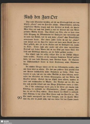 Nach den Faer-Oer