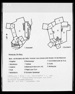 Peñíscola, Burg — Peñíscola, Burg, 1. und 2. Stockwerk