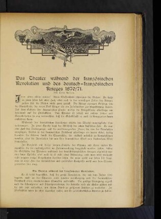 Das Theater während der französischen Revolution und des deutsch-französischen Krieges 1870/71