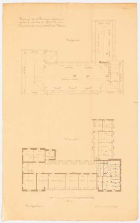 Landhaus Dr. Franz Oppenheim, Berlin-Wannsee: Grundriss OG und Dachgeschoss 1:100