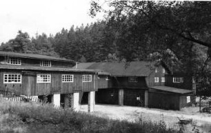 Schmiedeberg-Ammelsdorf. Ehem. Sägewerk Körner, jetzt Wasserwirtschaft oberhalb der Körnermühle